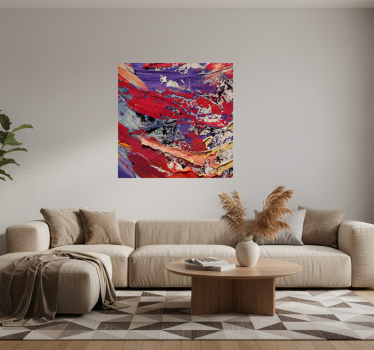 Poster da soggiorno pittura a colori splash - TenStickers