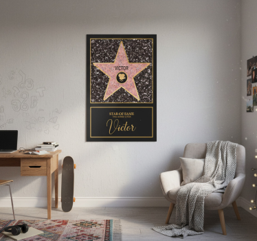 Poster da soggiorno stella della fama personalizzata - TenStickers