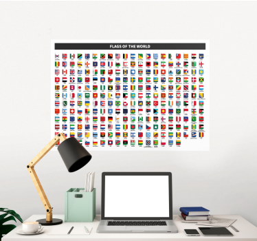 Poster decorativo con le bandiere dei paesi - TenStickers