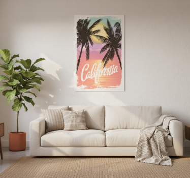 Poster delle città atmosfere del tramonto californiano - TenStickers
