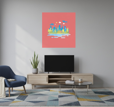 Poster delle città paesaggio urbano moderno - TenStickers