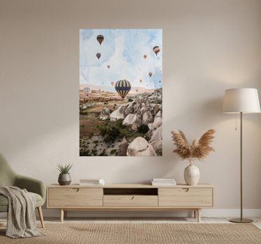Poster delle città palloni aerostatici in cappadocia - TenStickers