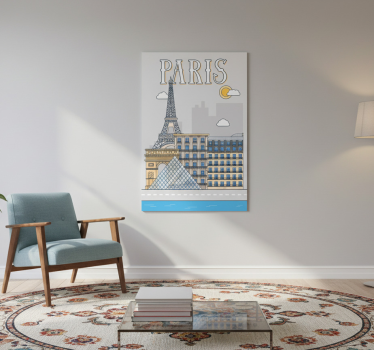 Poster delle città parigi - TenStickers