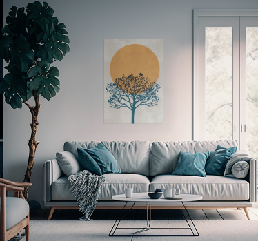 Poster di alberi albero con alba - TenStickers