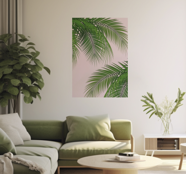 Poster di alberi foglia tropicale - TenStickers