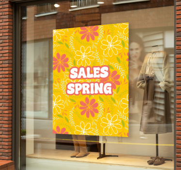 Poster con fiori fiori dei saldi primaverili - TenStickers