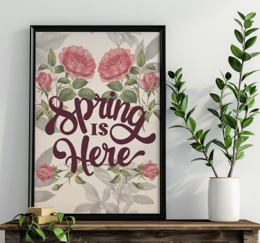Poster con fiori la primavera è qui - TenStickers