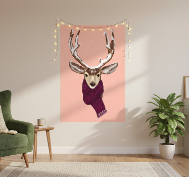 Poster di natale cervo di natale - TenStickers