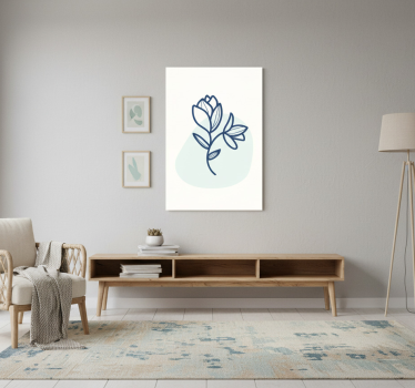 Poster fiori e piante illustrazione botanica a contorno - TenStickers