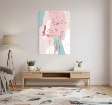 Poster fiori e piante tappeto vinile moderno - TenStickers