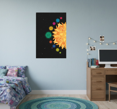 Poster giovanili mandala del sistema solare - TenStickers
