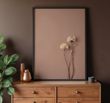Poster minimalista fiori secchi - TenStickers
