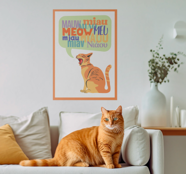 Poster cameretta i gatti miagolano - TenStickers