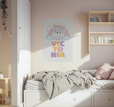 Poster cameretta koala e arcobaleno - TenStickers