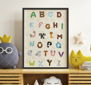 Poster cameretta un alfabeto animale - TenStickers