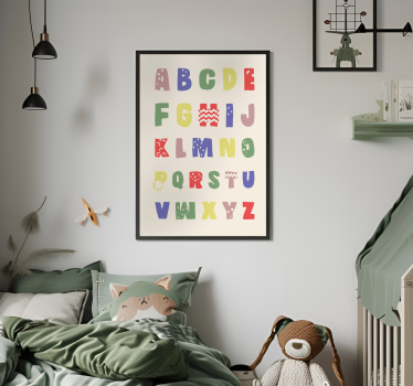 Poster cameretta un alfabeto geometrico - TenStickers