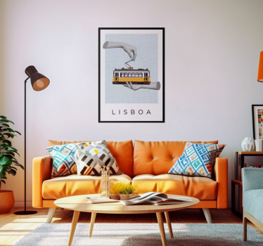 Poster da soggiorno collage di lisbona - TenStickers