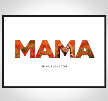 Poster da soggiorno mamma, ti amo - TenStickers