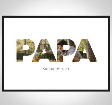 Poster da soggiorno papà, il mio eroe - TenStickers