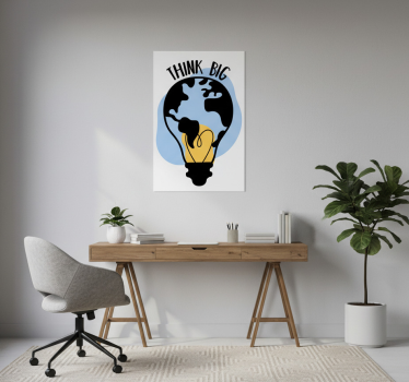 Poster per ufficio mondo a forma di lampadina - TenStickers