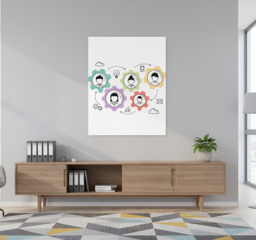 Poster per ufficio motore di collaborazione - TenStickers