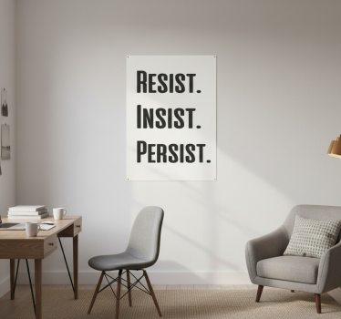 Poster per ufficio resiste insiste persiste - TenStickers