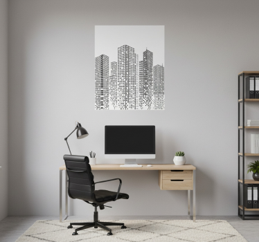 Poster per ufficio skyline di città - TenStickers