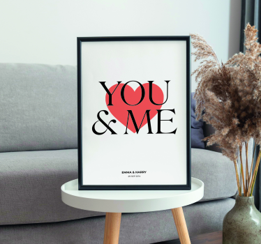 Poster personalizzati tu ed io - TenStickers