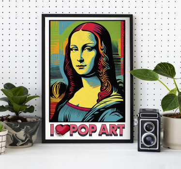 Poster pop art gioconda colorata - TenStickers