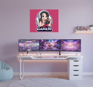 Poster videogioco ragazza gamer - TenStickers