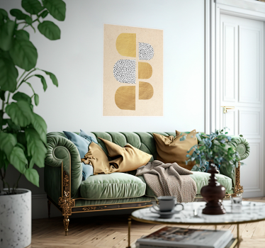 Poster artistico astratto dorato - TenStickers