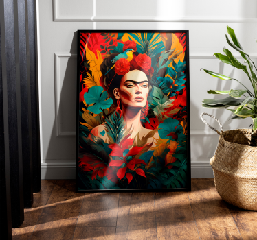 Poster artistico autoritratto in stile messicano - TenStickers