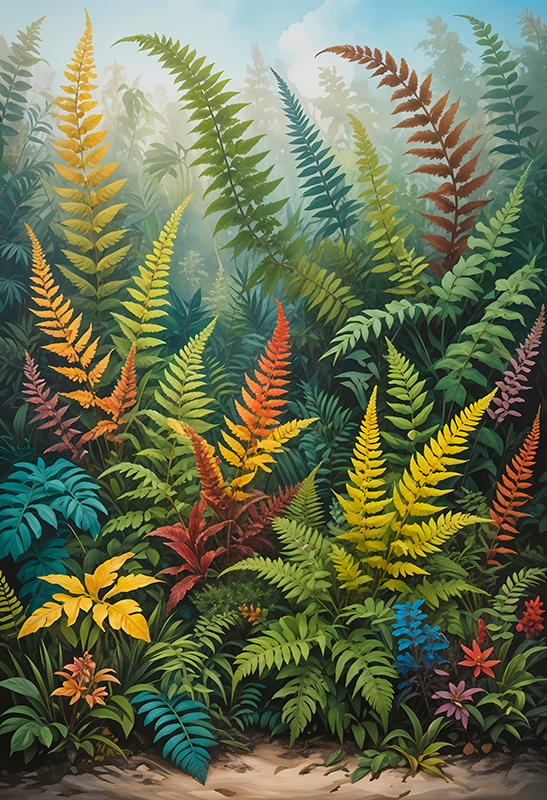 Poster disegno artistico giungla strana - TenStickers