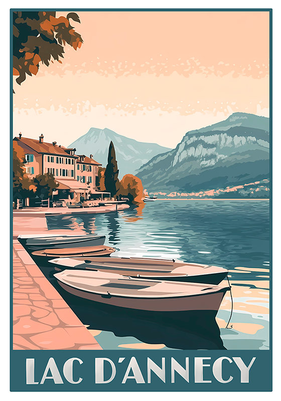 Poster città francese Annecy - TenStickers