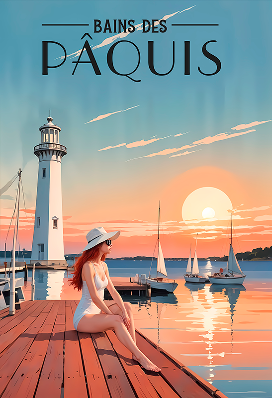 Poster Bains des pâquis Ginevra - TenStickers