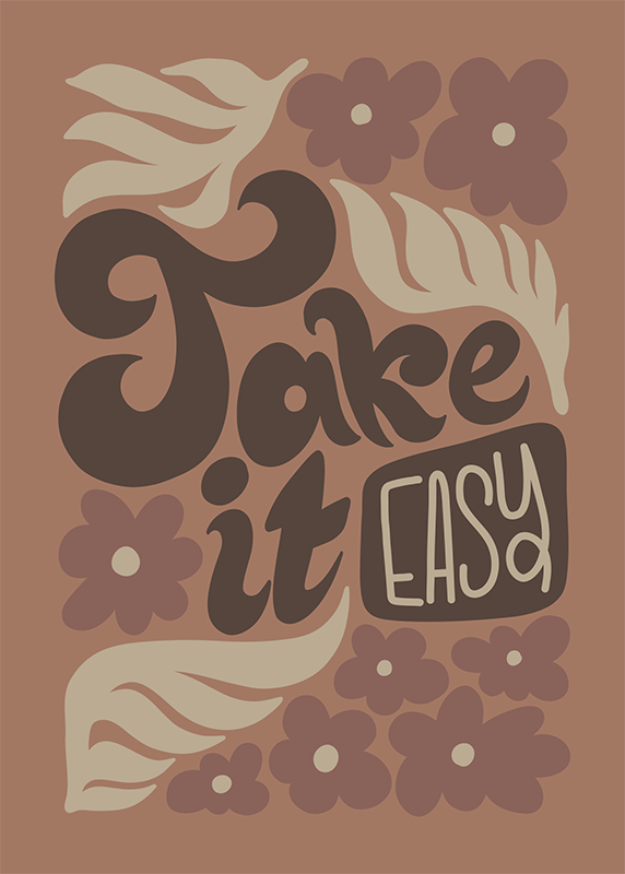 Poster con frasi take it easy - TenStickers