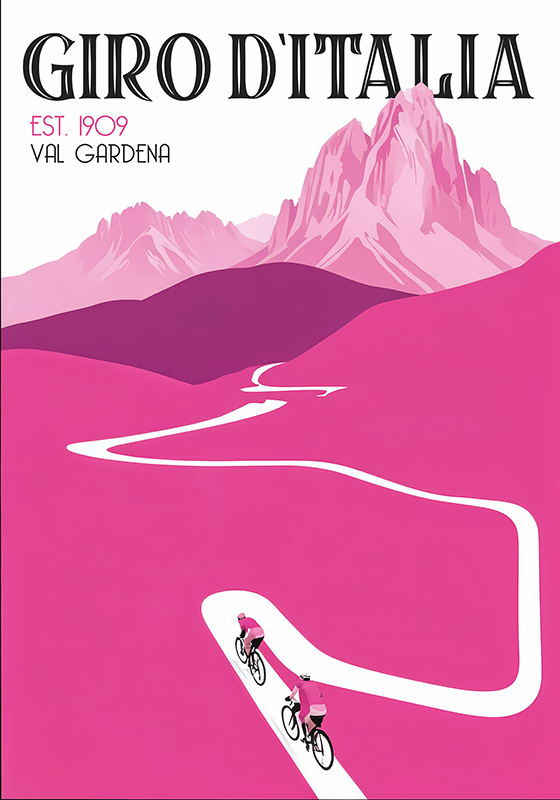 Poster murali di ciclismo val gardena - TenStickers