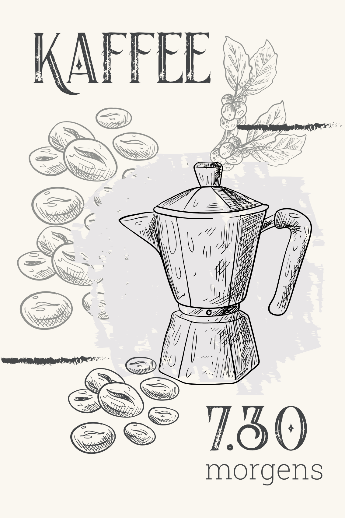 Poster da cucina motivo caffè - TenStickers