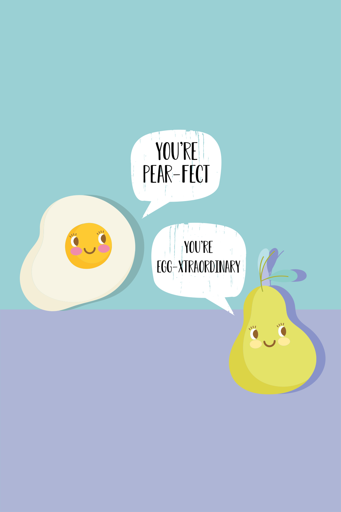 Poster da cucina gioco di parole uovo e pera - TenStickers