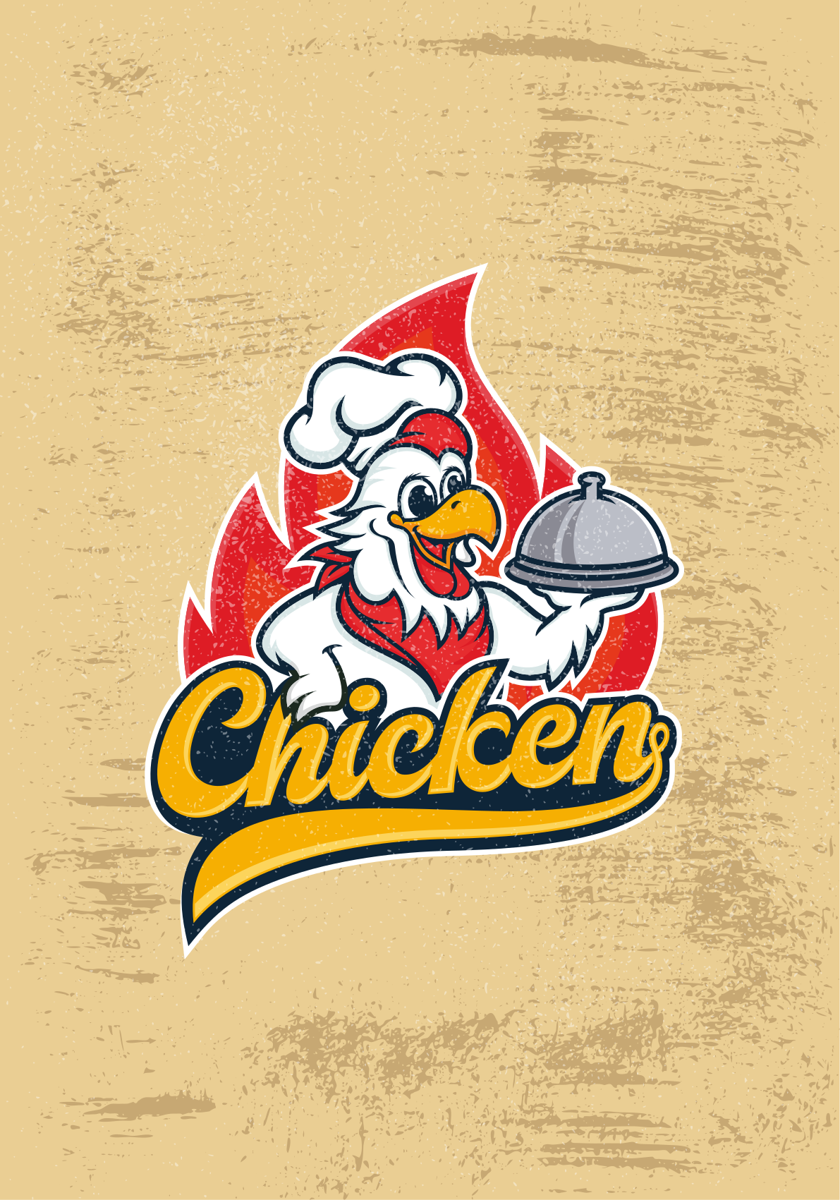 Poster da cucina chef di pollo vintage - TenStickers
