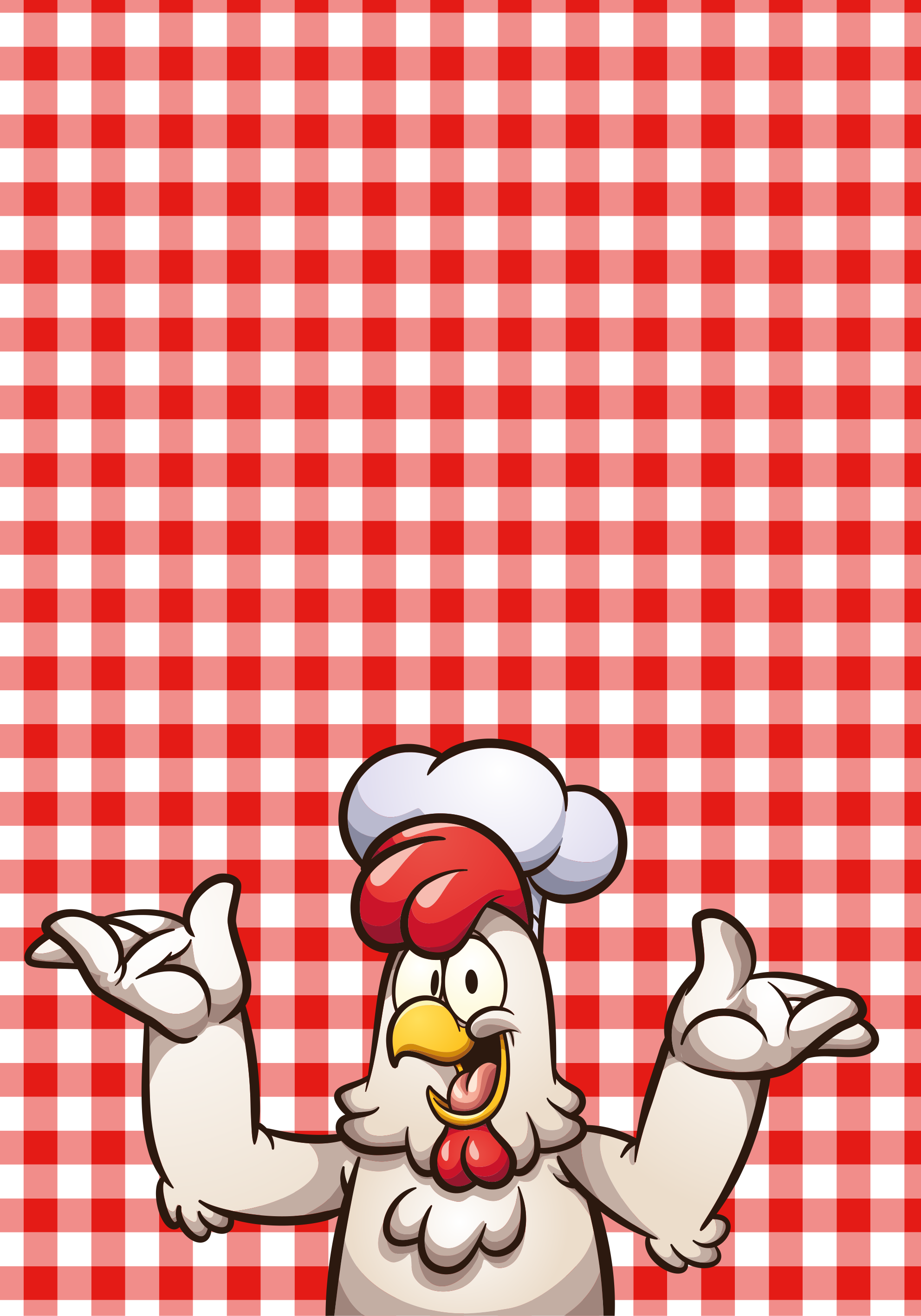 Poster da cucina pollo cuoco cartone animato - TenStickers