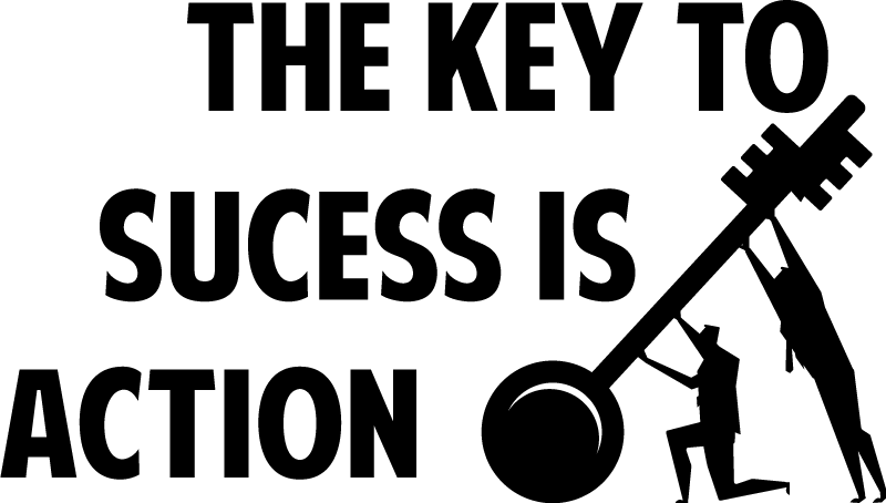 Poster per ufficio il successo è azione - TenStickers