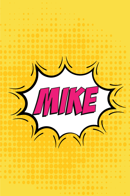 Poster cameretta ragazzi nome fumetto - TenStickers