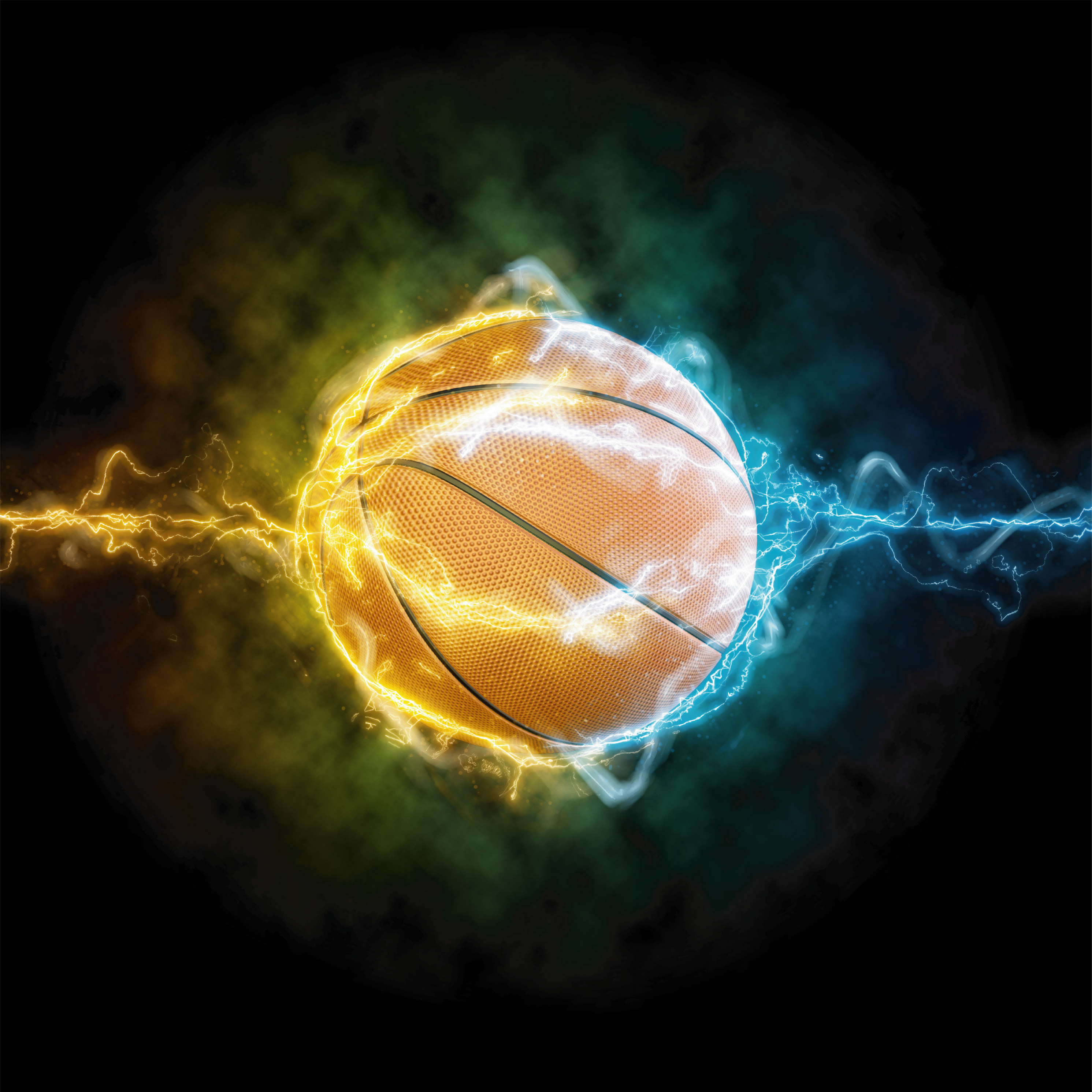 Poster cameretta ragazzi basket acqua e fuoco - TenStickers