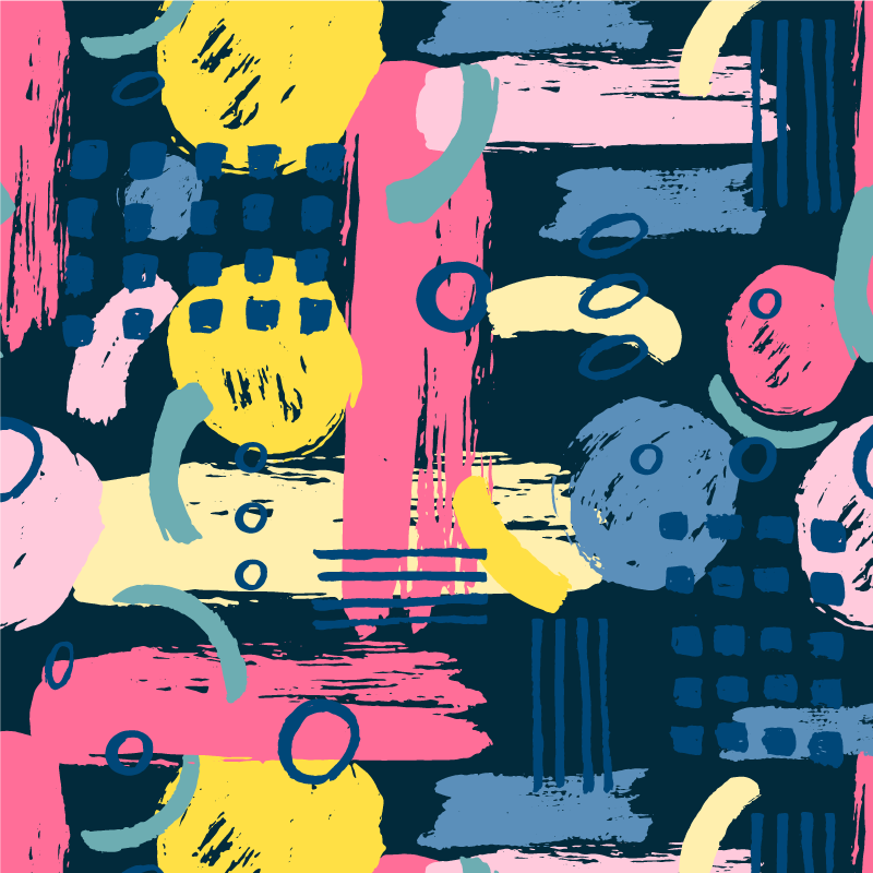 Poster da soggiorno astratti colorati - TenStickers