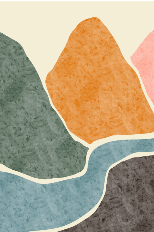 Poster da soggiorno pittura moderna astratta - TenStickers