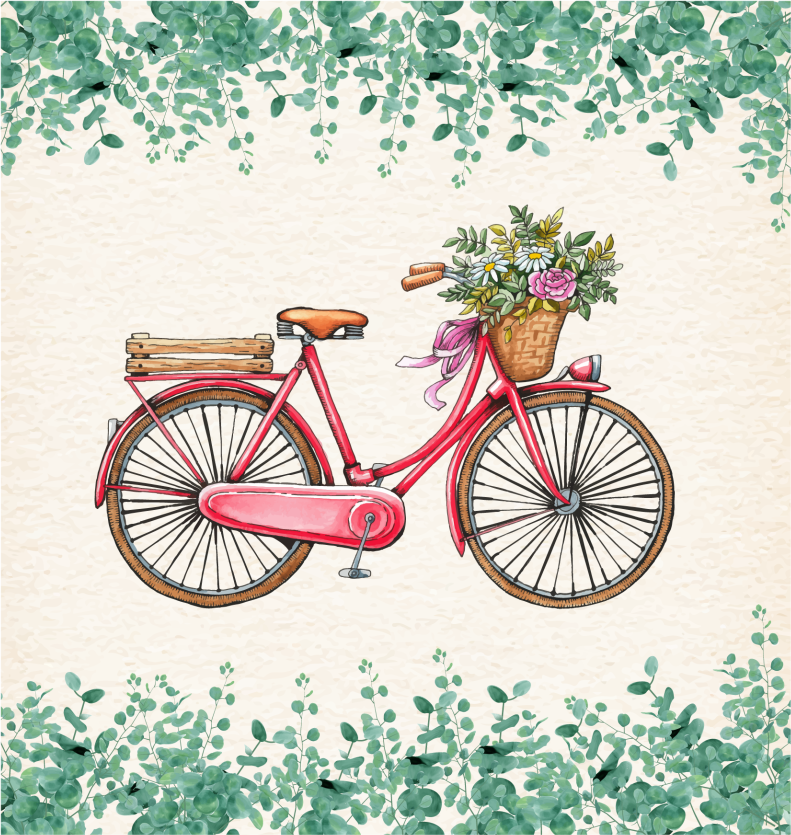 Poster da soggiorno bicicletta vintage rustica - TenStickers
