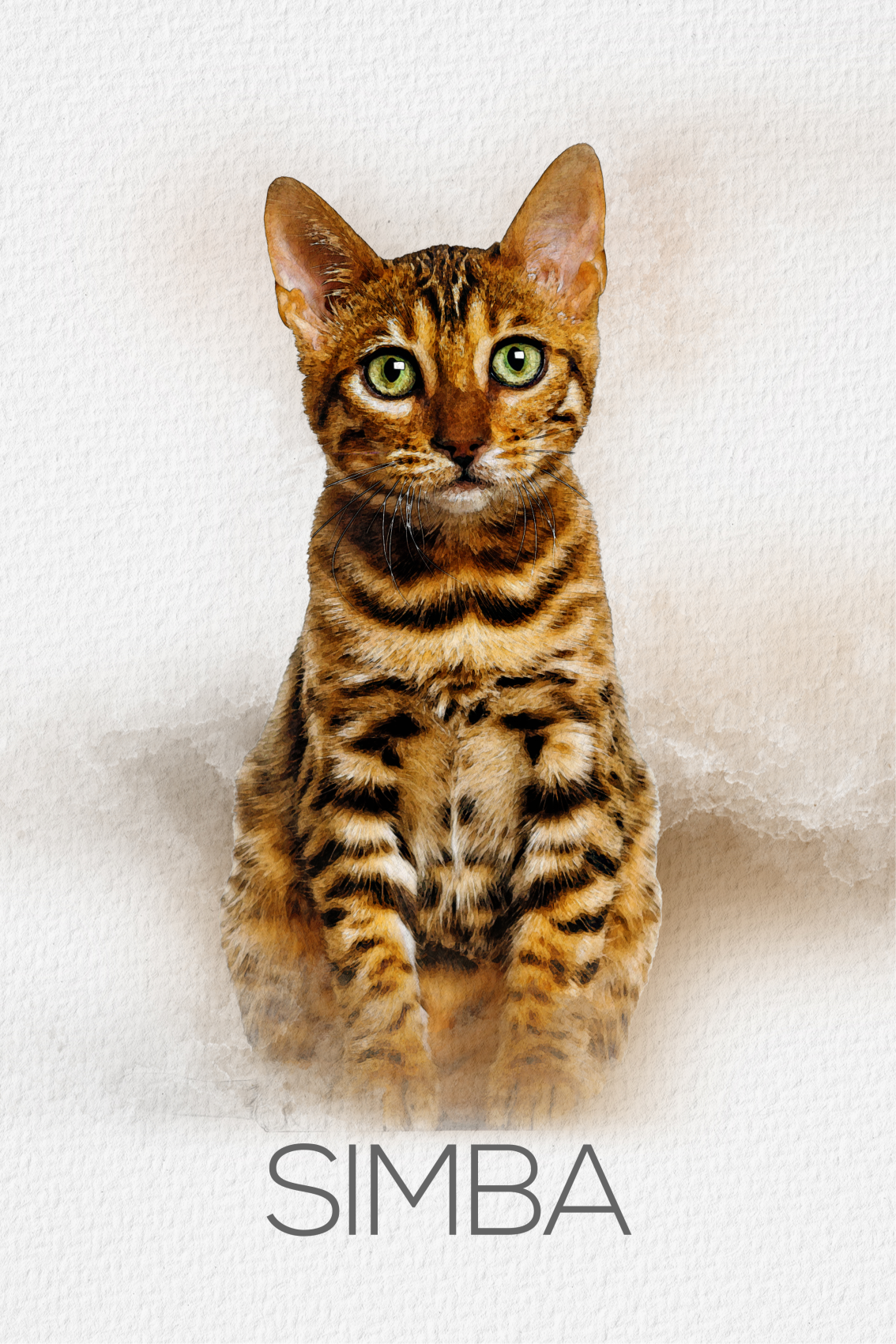 Poster da soggiorno ritratto di animali domestici - TenStickers
