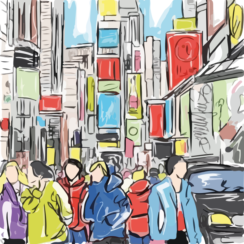 Poster da soggiorno persone moderne di new york - TenStickers