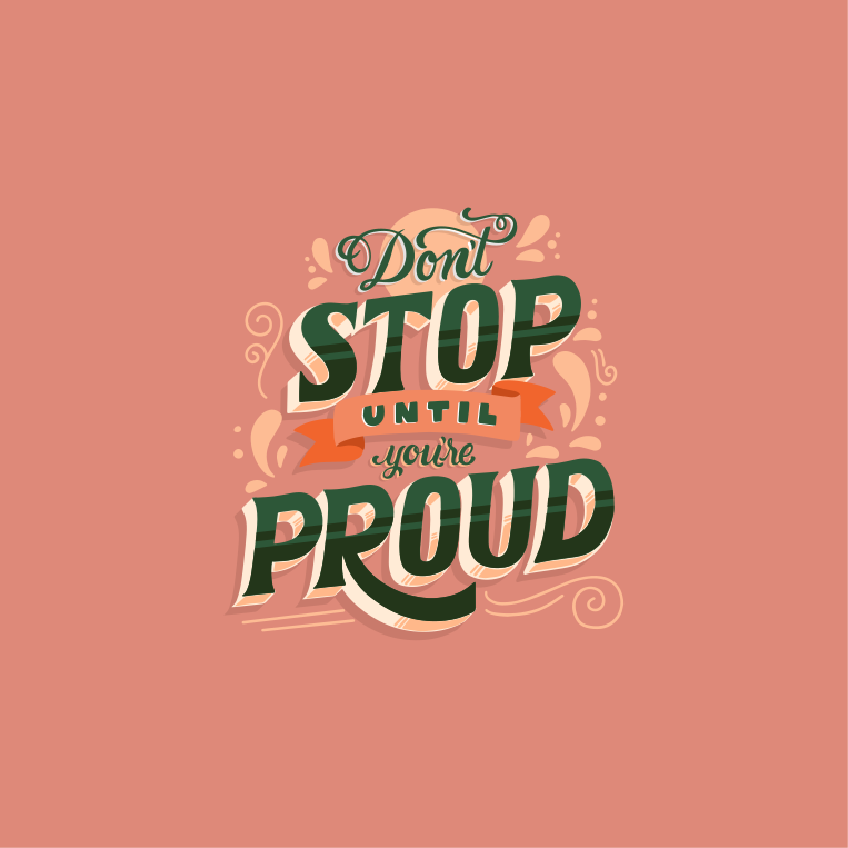 Poster da soggiorno citazioni di orgoglio - TenStickers